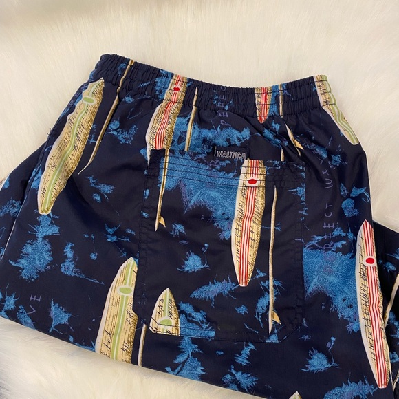 Nautica Swim Trunks Surf Board Print Shorts Size XL - Picture 7 of 10